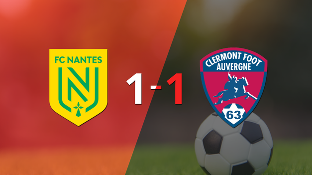 Clermont Foot logró sacar el empate a 1 gol en casa de Nantes