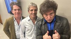 Javier Milei viajó junto a Nicolás Posse y Luis Toto Caputo.