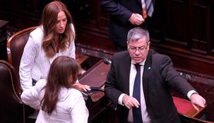 Germán Martínez junto a Tolosa Paz en Diputados.&nbsp;