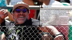 Maradona publicó un mensaje en Facebook. Maradona publicó un mensaje en Facebook.