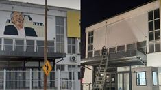 El Gobierno tapó un mural de Néstor Kirchner en una sede del Correo Argentino.