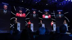 Los candidatos, en el segundo debate presidencial. Los candidatos, en el segundo debate presidencial.