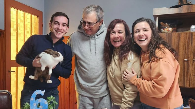 Natalí Ruatta junto a su padre Rubén.