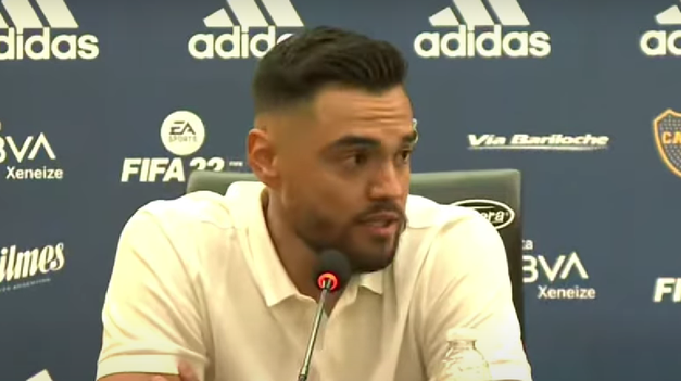 Sergio Romero en su primera conferencia de prensa como arquero de Boca.