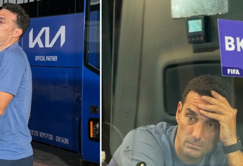 El gesto viral de Lionel Scaloni. El gesto viral de Lionel Scaloni.