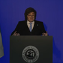 Javier Milei brindó un discurso en la Bolsa de Cereales de Buenos Aires.