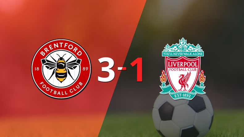 Brentford goleó a Liverpool por 3 a 1
