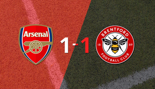 arsenal no pudo en casa ante brentford y empataron 1-1
