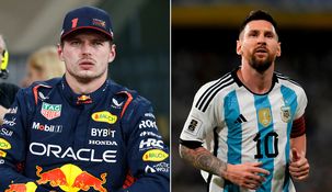 Max Verstappen y Lionel Messi. Max Verstappen y Lionel Messi.
