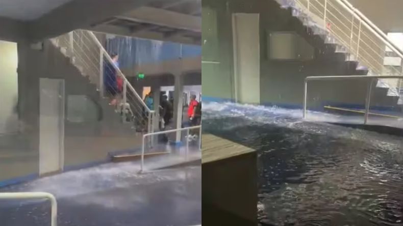 Temporal en Avellaneda: impresionante inundación en la sede de Racing