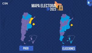 Mapa electoral tras la victoria de Sergio Massa.