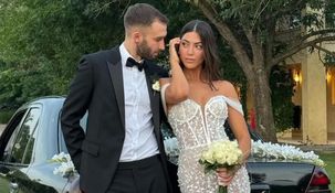 Germán Pezzella se casó con AgustinaBascerano y tuvieron de invitada a Camila Mayan