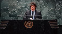 Javier Milei durante su anterior discurso en la ONU, en 2024.