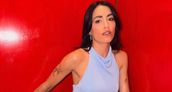 Una de las postales de Lali, de gala, en Miami.