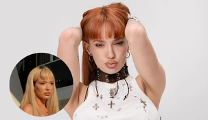 Fanática de los brillos, en este look lo llevó al extremo.