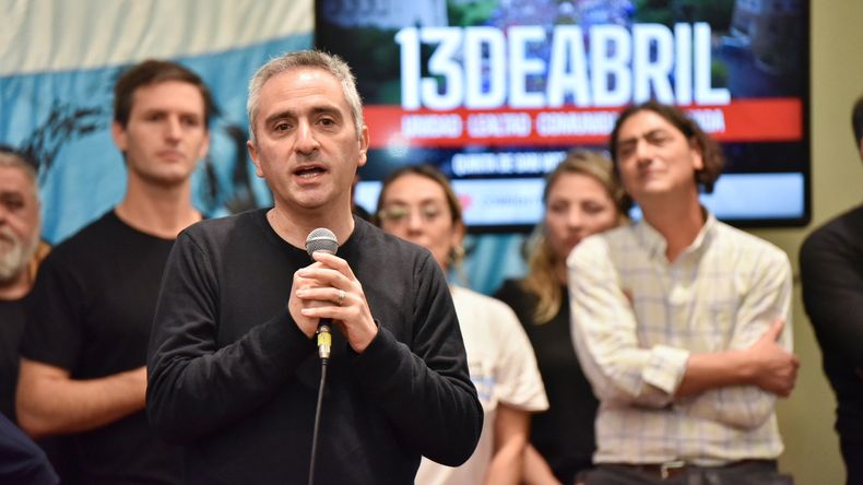Andrés Larroque participó de un acto en la Quinta de San Vicente.