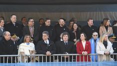 Javier Milei encabezó el desfile militar.