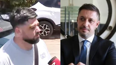 Izquierda, Maximiliano Jeréz, papá de Bastian y a la derecha, Matías Morla, abogado.&nbsp;