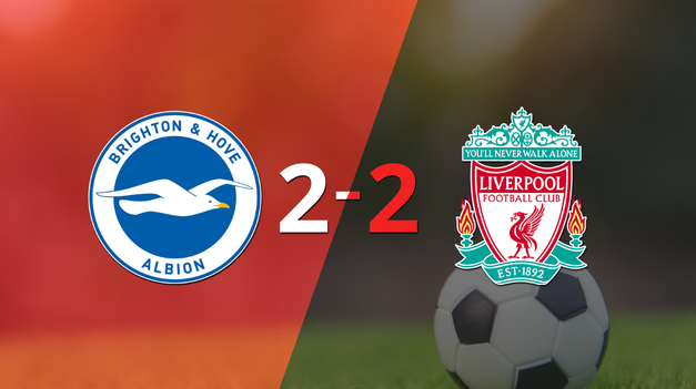 liverpool empata ante brighton and hove pese al doblete de mohamed salah
