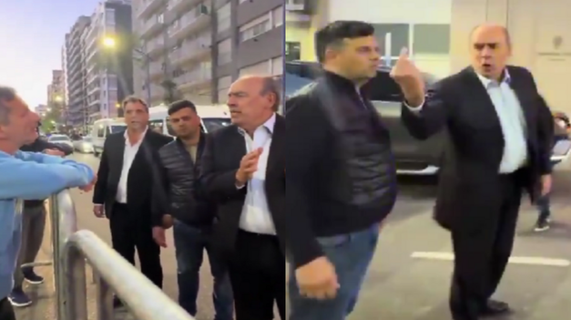 El enfrentamiento quedó grabado por otros vecinos.