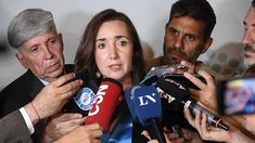 Victoria Villarruel habló con la prensa luego de inaugurar un oratorio.