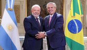 Lula junto a Alberto Fernández.