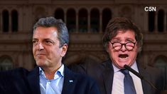 El ministro Sergio Massa y el libertario Javier Milei irán a la segunda vuelta.