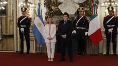 Javier Milei recibió a Giorgia Meloni en la Casa Rosada. 