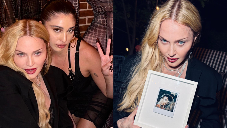 Madonna junto a su hija Lola León.
