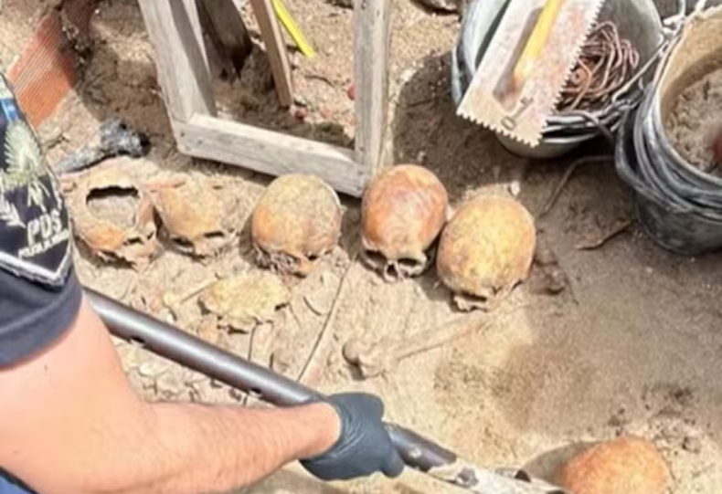 Hasta el momento se encontraron 12 cráneos humanos.