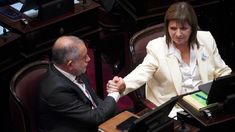 Bullrich y Juez, tras el triunfo en el Senado. Bullrich y Juez, tras el triunfo en el Senado.