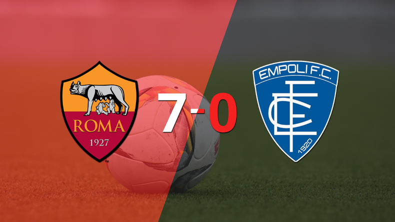 Paulo Dybala anotó un doblete en la goleada 7-0 de Roma a Empoli