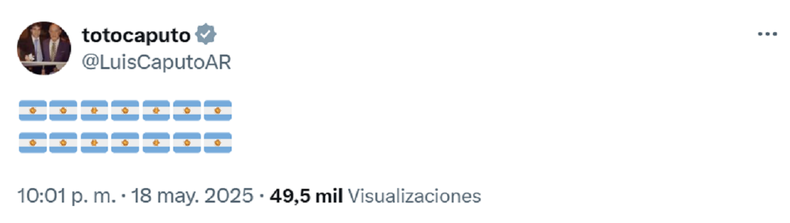 La publicaci&oacute;n de Luis Caputo.