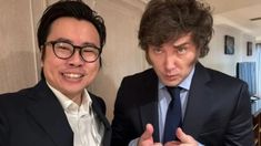 Milei junto a Julian Peh, CEO de KIP Protocol. Milei junto a Julian Peh, CEO de KIP Protocol.