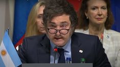 Javier Milei en la cumbre por la paz en Ucrania.