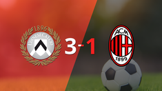 udinese goleo a milan por 3 a 1