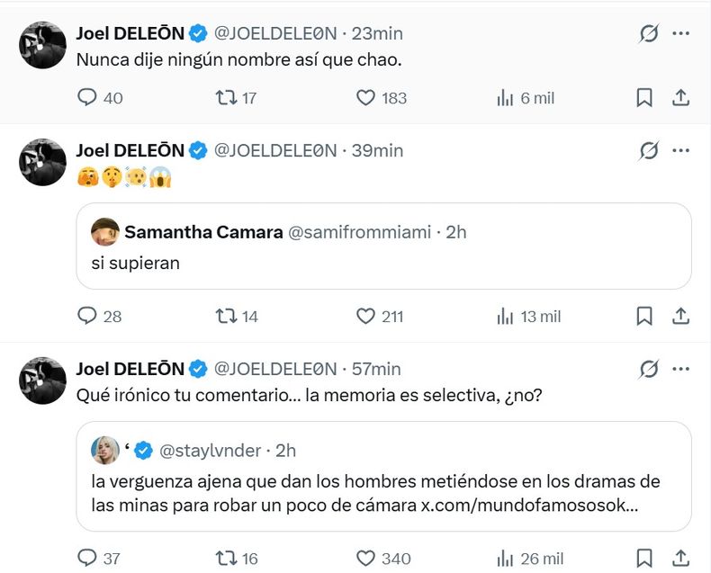 La conclusión de Joel Pimentel de León sobre la pelea entre Tini Stoessel y Emilia Mernes.