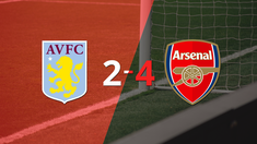 arsenal se llevo el triunfo por 4-2 en su visita a aston villa