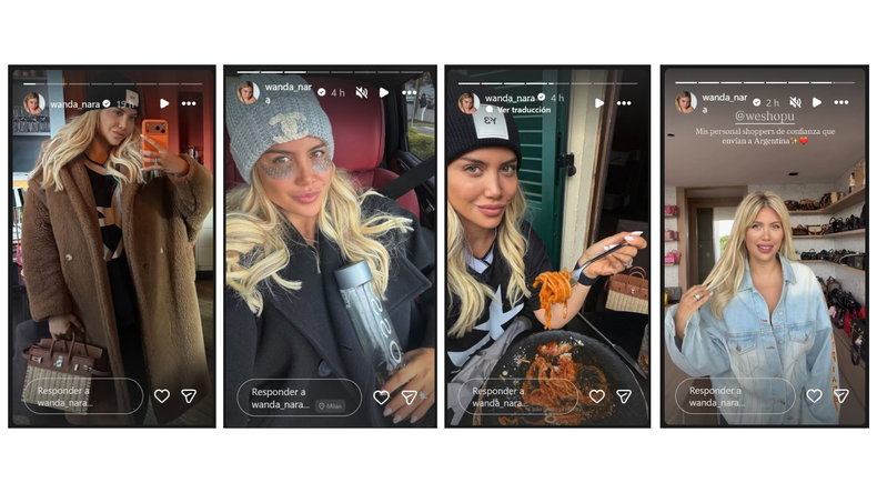 Las historias de Wanda Nara tras el pedido de casamiento de Martín Migueles.