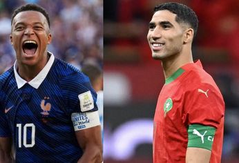 Kylian Mbappé y Achraf Hakimi.