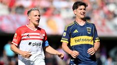 Ascacíbar junto a Belmonte, uno de los jugadores con los que competirá por un puesto. Ascacíbar junto a Belmonte, uno de los jugadores con los que competirá por un puesto.