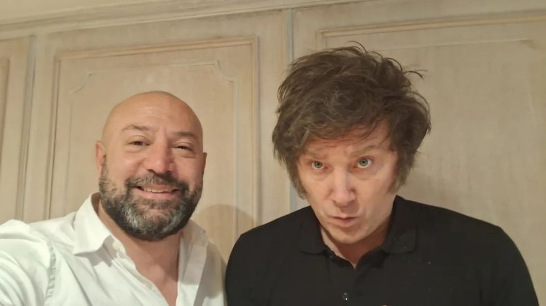 Javier Milei junto a Diego Spagnuolo, el extitular de Andis.