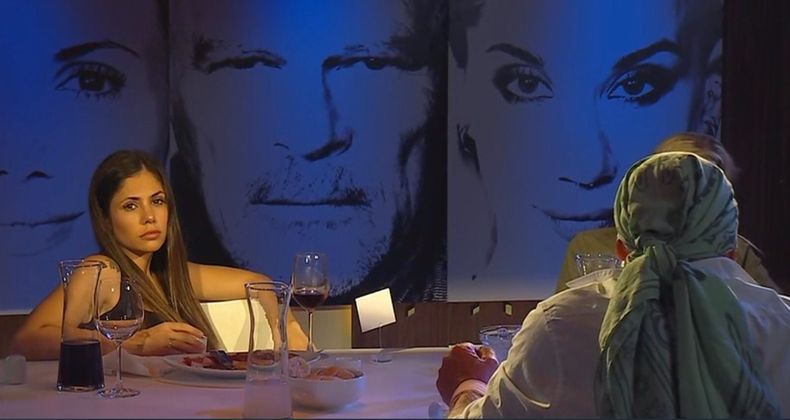 Tenso momento entre Romina y Alfa durante la cena de eliminación.
