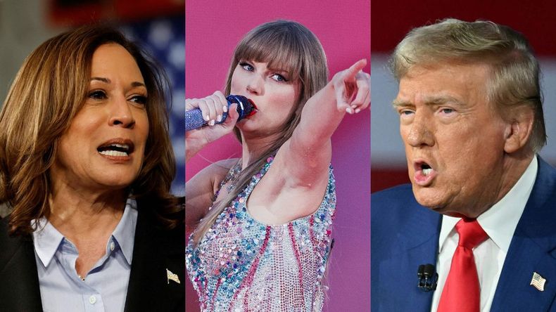 Taylor Swift llamó a sus seguidores a votar por uno entre Kamala Harris y Donald Trump.