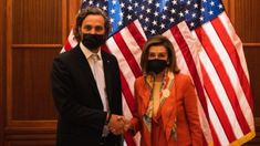 Santiago Cafiero y Nancy Pelosi. Santiago Cafiero y Nancy Pelosi.