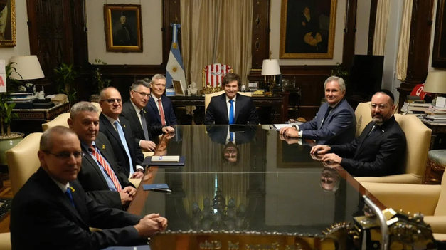 Javier Milei encabezó la reunión en la Casa Rosada.