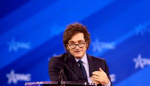 Javier Milei durante su discurso en la CPAC.