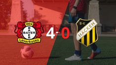 bayer leverkusen fue contundente y goleo 4-0 a bk hacken