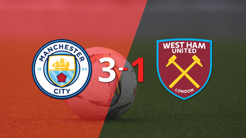 Manchester City superó a West Ham United con dos tantos de Phil Foden