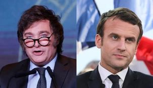 Javier Milei y Emmanuel Macron.
